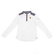 USC Trojans Women's Nike White SC Interlock Zonal CL Statement Long Sleeve Polo